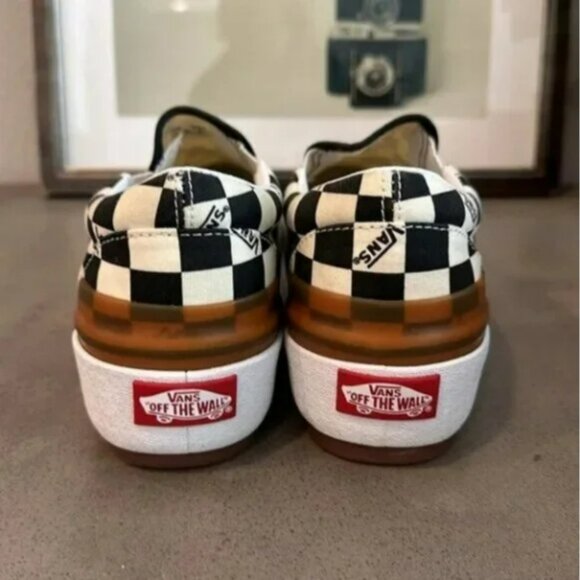 New VANS Era Stacked Checkerboard Slip On Canvas Shoes - Picture 8 of 11